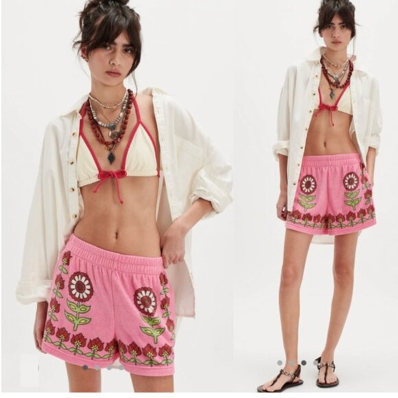 Free People Bali Electric Love Terry Shorts XS - Picture 2 of 7